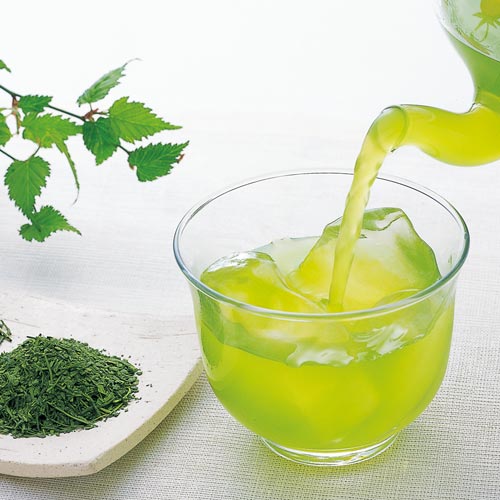 【母の日】上級新茶 カーネーション2個 化粧箱入（抹茶入煎茶80g平袋入×2個）