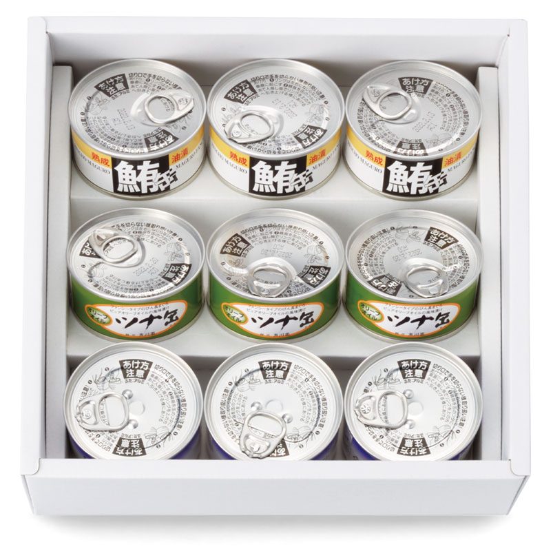 缶詰3種セット まぐろ缶詰・オリーブオイルツナ缶・寒鯖 各3缶