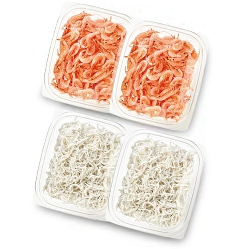 釜あげ桜えび・釜あげしらす 1箱（桜えび60g×2パック入、しらす60g×2パック入）