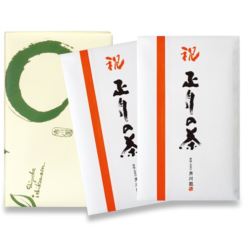 正月の茶60g袋2個 箱入包装 1箱（60gたとう包装2個入）
