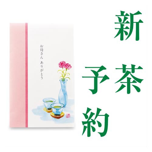 【母の日】上級新茶 カーネーション たとう入（抹茶入煎茶80g平袋入）