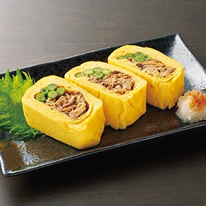 6月号　いんげんと寒鯖のだし巻き卵