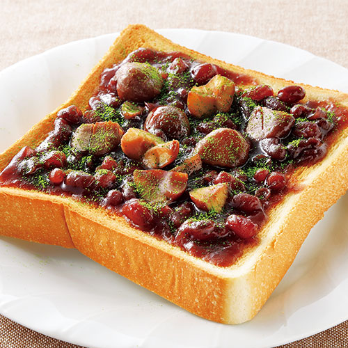 甘栗の小倉抹茶トースト