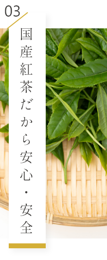 国産紅茶だから安心・安全
