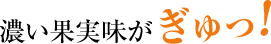 濃い果実味がぎゅっ!