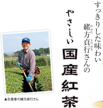 すっきりした味わい緒方貞行さんのやさしい国産紅茶
