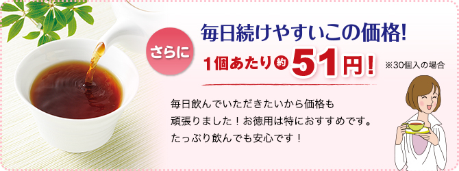 毎日続けやすいこの価格!